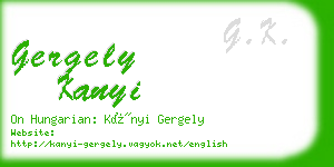 gergely kanyi business card